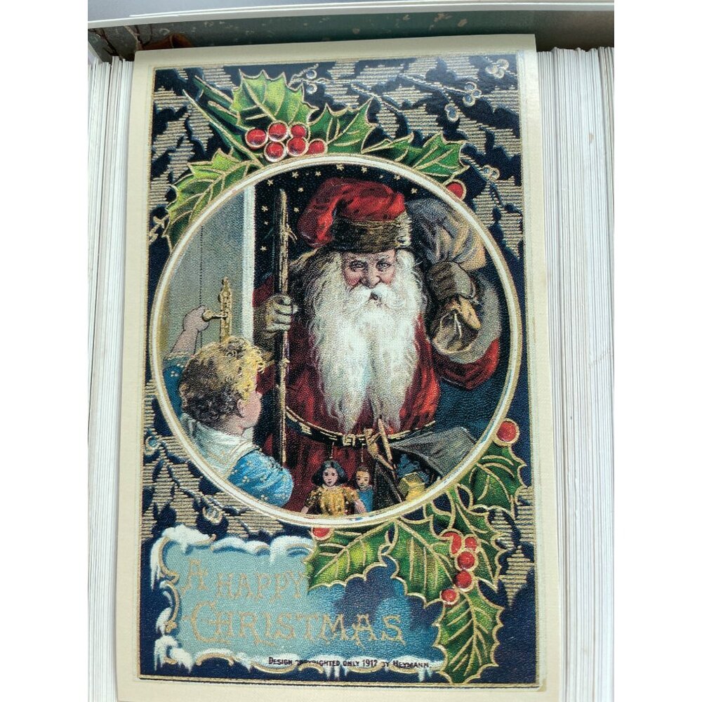 Victorian Set of 10 Christmas Postcards Reproductions Printed in 1991 - Picture 3 of 7